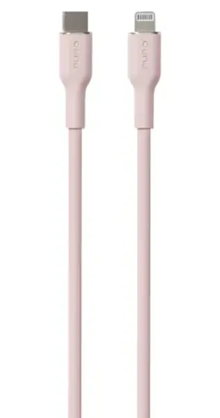 Puro Soft růžová / Datový kabel USB-C - Lightning / MFi / 12W / 1,5m (PUCAPLTUSBCICONROSE)