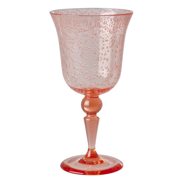 Rice Sklenice na víno Acrylic Peach 360 ml, oranžová barva, sklo