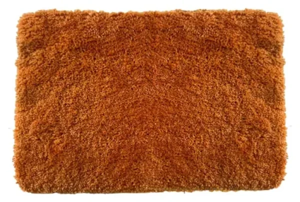 Spirella HIGHLAND koupelnová předložka vysoký vlas 55 x 65 cm oranžová / mikrovlákno