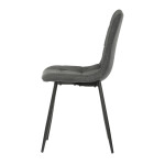 Jídelní židle, šedá, látka, CT-281 GREY2