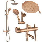 REA - Sprchová sada s termostatem LUNGO Diamond - Copper REA-P3300