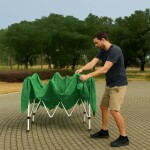 Zahradní pavilon stan 3x3 m s automaticky rozkládací střechou Bílá