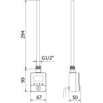 MEXEN - FA-BG8 topná tyč 300 W, bílá W957-0300-20