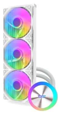 DarkFlash DG360 bílá / AiO chladič CPU / 3x 120 mm / ARGB podsvícení / 600-1800 RPM / 36 dB / Intel + AMD (DG360 White)