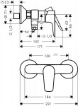 HANSGROHE - Talis E Sprchová baterie, kartáčovaný černý chrom 71760340