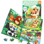 Mamido Magnetické puzzle 4v1 zvířátka MT1571