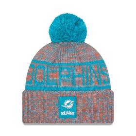 New Era Pánská zimní čepice Miami Dolphins NFL 2025 Sideline Sport Knit