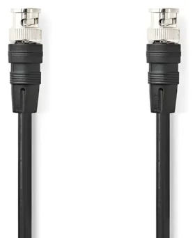 Nedis BNC video kabel černá / Video kabel / BNC - BNC / 75 Ohm / 5 m / PVC (CVGL01000BK50)