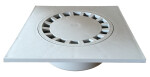 MIDAS Podlahová vpusť - přímá D90/100 šedá, plastová mřížka 250x250mm, L15 1,5t p4096