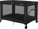 LIONELO Postýlka cestovní Amelie Black Carbon / Skládací / boční vstup na zip / síťové stěny (LO-AMELIE BLACK CARBON)
