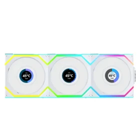 Lian Li UNI FAN SL Wireless LCD 3ks včetně ovladače bílá / ARGB / 120mm / 1900rpm / 29.5dBA / 58 CFM (12SLLCD1W3W)