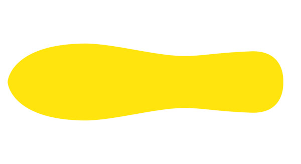 Djois podlahové samolepicí značení - tvar stopa, 28 x 8,4 cm, žlutá, 1 ks