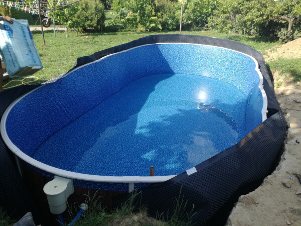 Crystalpool Výměna fólie u nadzemních bazénů(rozměr 7,3x3,7m)