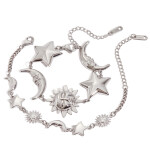 ELENYS Luna Stella Mini – náramek z prémiové oceli Délka náramku: 17+5 cm / max. 22 cm