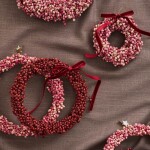 Ib Laursen Sametová stuha na špulce Bordeaux – 10 m, červená barva, textil