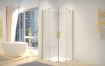 REA - Sprchová kabina Montana Double Gold Brush 80x80 REA-K6695