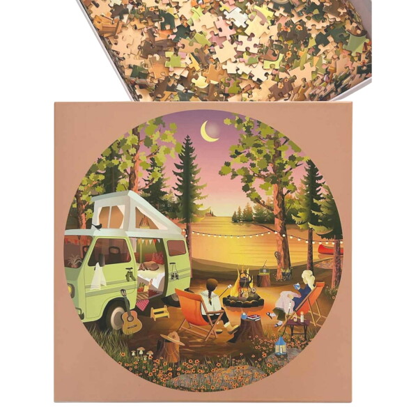 ViSSEVASSE Puzzle Van life 1000 dílků, hnědá barva, papír
