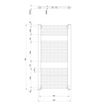 AQUALINE - DIRECT otopné těleso s bočním připojením 600x960, černá mat ILR96B