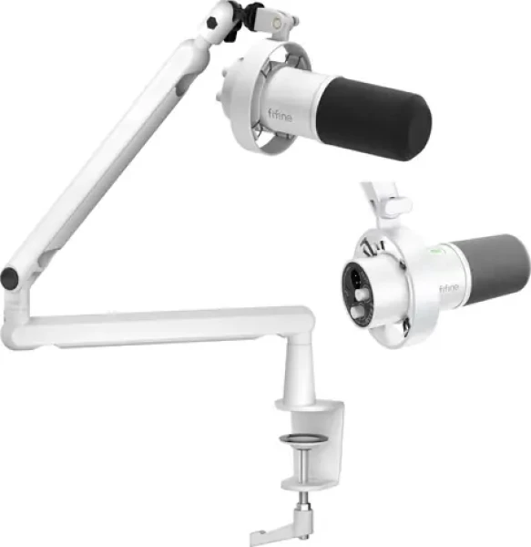 FIFINE T688W USB XLR Kit bílá / stolní mikrofon / dynamický / rameno / USB-C / XLR (T688W)