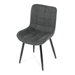 Jídelní židle, šedá, látka, HC-462 GREY2
