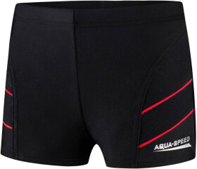 AQUA SPEED Plavecké šortky Andy Black/Red Pattern 16