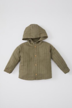 DEFACTO Baby Boy Hooded Long Sleeve Shirt