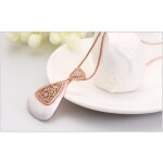 Souprava náhrdelníku a náušnic Belladonna, Bílá/čirá 40 cm + 5 cm (prodloužení)