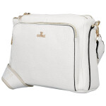 Trendy dámská koženková crossbody kabelka Chiara, bílá