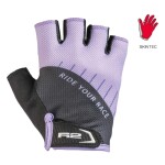 CYKLISTICKÉ RUKAVICE R2 HOPPY ATR48K, barva lila fialová/černá, vel. 8Y (gelové tlumení PROGEL)