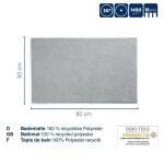 KELA Koupelnová předložka Maja 80x50 cm polyester šedá KL-23547