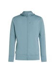 Pánská merino mikina ICEBREAKER Mens 260 Quantum IV LS Zip Hoodie, Flint Blue velikost: S