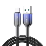 Joyroom S-A42 Crystal-Clear Series Nabíjecí kabel USB-A (M) - USB-C (M) 3A 1.2m černá (6956116728151)