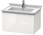 DURAVIT - L-Cube Umyvadlová skříňka 41x67x47 cm, 1 zásuvka, lesklá bílá LC616402222