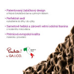 Bielastické potahy VELVET hnědé