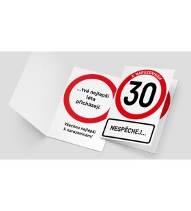 PartyWorld Přání - dopravní značka 30. narozeniny