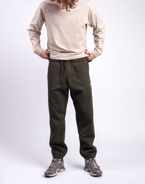 Carhartt WIP Chase Sweat Pant Olive/Gold M