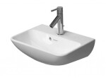 DURAVIT - ME by Starck Umývátko 45x32 cm, s přepadem, s otvorem pro baterii, WonderGliss, bílá 07194500001