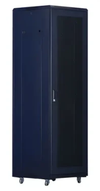 XtendLan 47U/800x1000 černá / Stojanový rozváděč / 19" / perforované dvoukřídlé dveře / perforovaná záda (HPER-47U-810-BLACK)