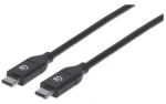 Manhattan USB-C černá / USB kabel / USB-C - USB-C / USB 2.0 / 2 m (355247)