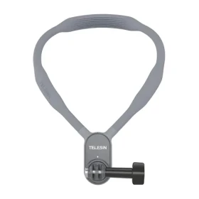 Telesin TE-HNB-002 šedý / Popruh na krk / pro sportovní kamery a telefony / magnetický držák (TE-HNB-002)