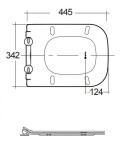 KLUDI - Resa C WC sedátko Slim, SoftClosing, QuickRelease, lesklá bílá 28WCS43