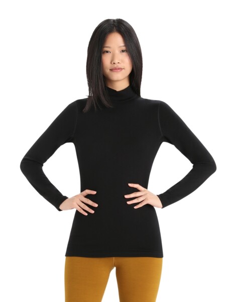 Dámské triko dlouhý rukáv ICEBREAKER Wmns 260 Tech LS Turtleneck, Black velikost: L