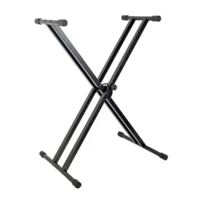 SSQ KS2 grafitová / Stojan na klávesy / dvojitý / výška 62-97 cm / šířka 32-82 cm (SS-1930)