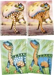 Dino World, 3490288, kreativní sada se samolepkami, mozaika dinosauři