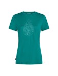 ICEBREAKER Wmns Mer 150 Tech Lite III SS Tee Hike Path, Tidal Teal (vzorek) velikost: S
