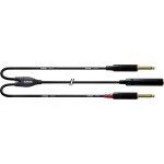 Cordial CFY 0,3 KPP audio Y adaptér [1x jack zásuvka 6,3 mm - 2x jack zástrčka 6,3 mm] 30.00 cm černá