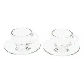 Bialetti Classic skleněné šálky na espresso s podšálky 2 x 60 ml