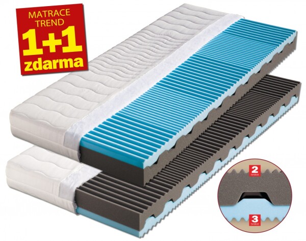 Matrace Nora 1+1 Rozměr: 180 x 200 cm, Potah: Silver Guard