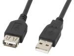 Lanberg CA-USBE-10CC-0050-BK černá / Kabel USB / USB-A - USB-A / 5m (CA-USBE-10CC-0050-BK)
