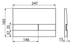 ALCADRAIN Renovmodul - předstěnový instalační systém s chromovým tlačítkem M1721 + WC INVENA FLORINA WITH SOFT, včetně soft/close sedátka AM115/1000 M1721 FL1